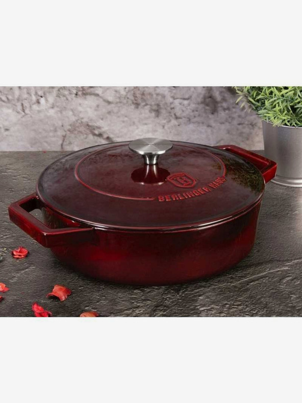 Berlingerhaus Pekáč liatinový s pokrievkou 26 cm Burgundy Line BERLINGERHAUS