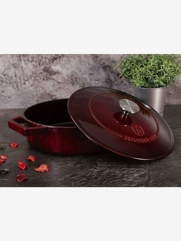 Berlingerhaus Pekáč liatinový s pokrievkou 26 cm Burgundy Line BERLINGERHAUS