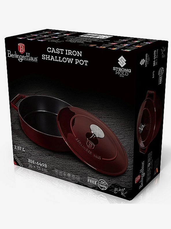 Berlingerhaus Pekáč liatinový s pokrievkou 26 cm Burgundy Line BERLINGERHAUS