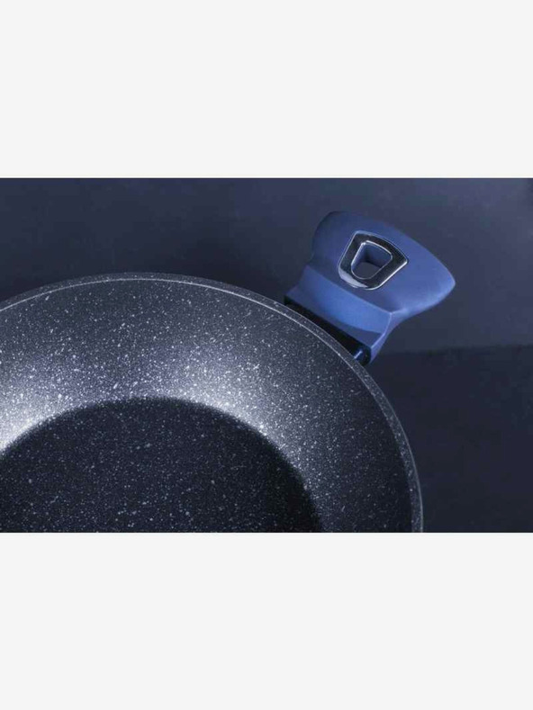 Berlingerhaus Okrúhly pekáč s mramorovým povrchom a vekom 24 cm BERLINGERHAUS Metallic Line Aquamarine Edition