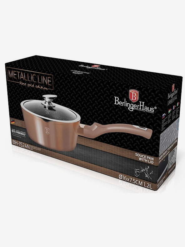 Berlingerhaus Rendlík s pokrievkou s mramorovým povrchom 16 cm Rosegold Metallic Line BERLINGERHAUS