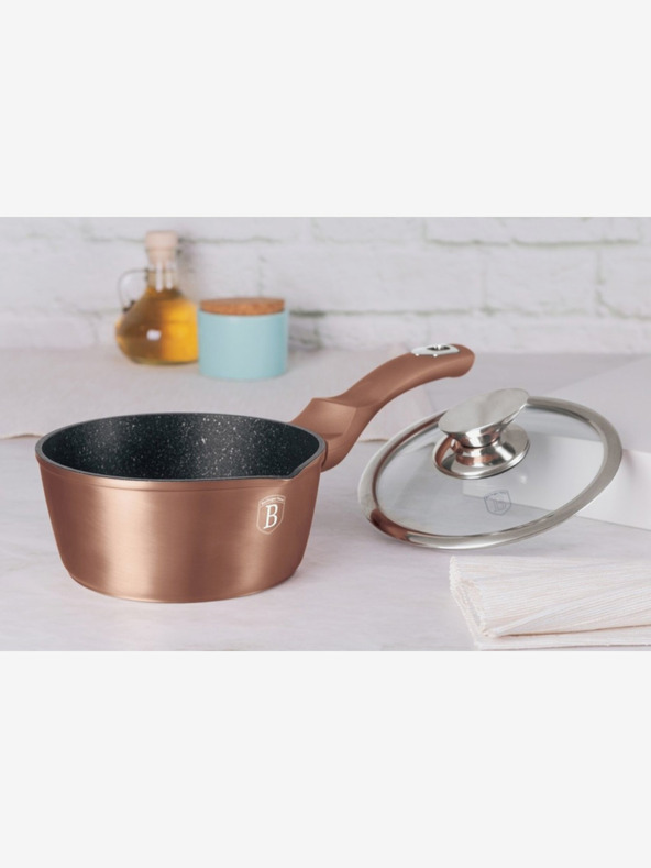 Berlingerhaus Rendlík s pokrievkou s mramorovým povrchom 16 cm Rosegold Metallic Line BERLINGERHAUS