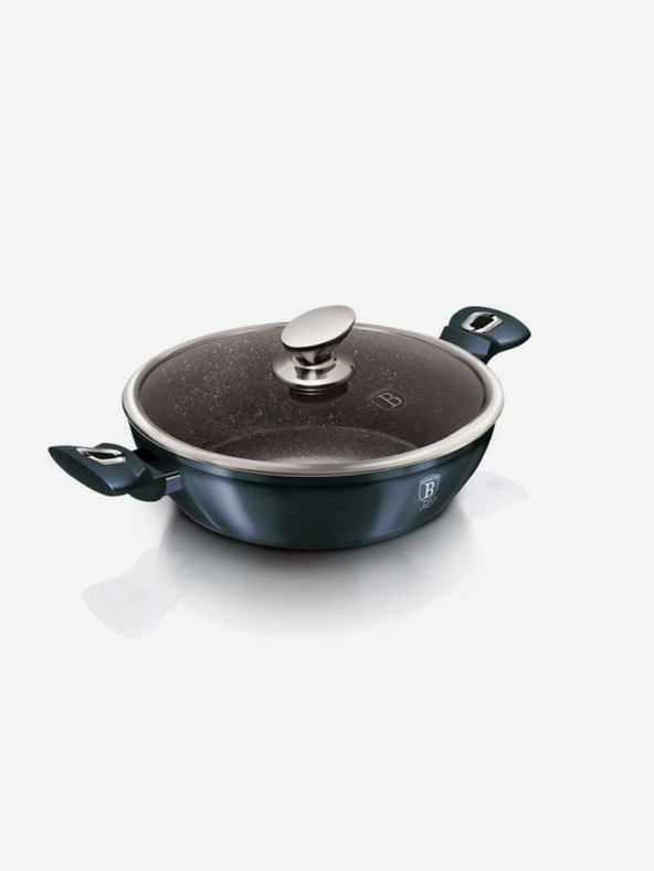 Berlingerhaus Pekáč okrúhly s mramorovým povrchom a pokrievkou 28 cm BERLINGERHAUS Metallic Line Aquamarine Edition