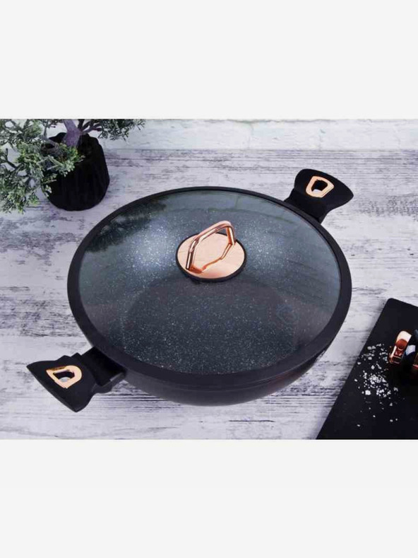 Berlingerhaus Pekáč s pokrievkou a mramorovým povrchom 28 cm Black Rose Collection BERLINGERHAUS