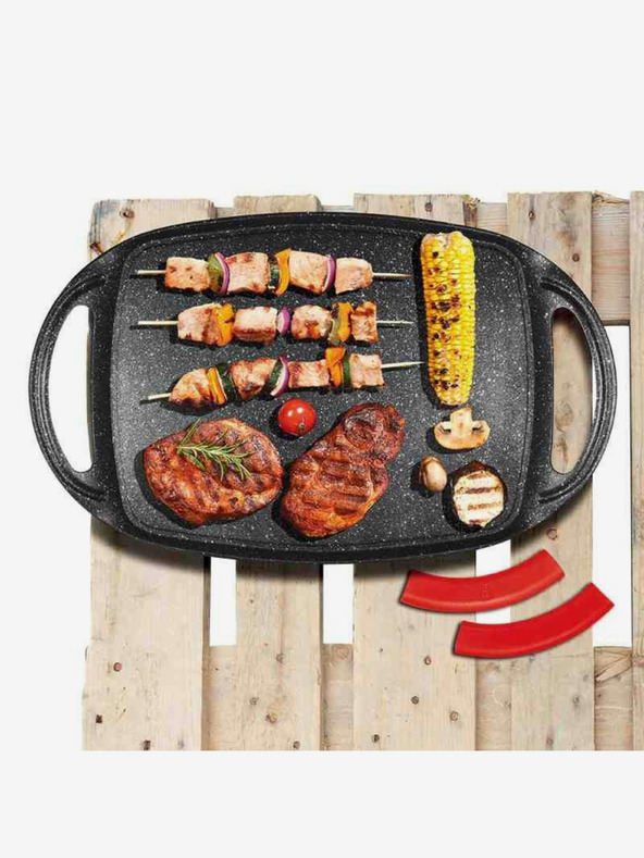 Berlingerhaus Grilovacia doska s mramorovým povrchom Burgundy Metallic Line 36 cm BERLINGERHAUS