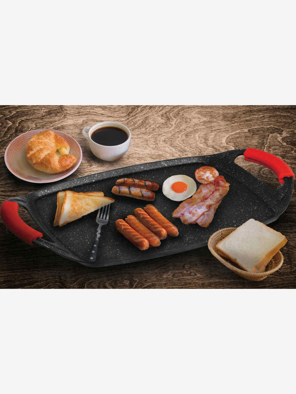 Berlingerhaus Grilovacia doska s mramorovým povrchom Burgundy Metallic Line 36 cm BERLINGERHAUS