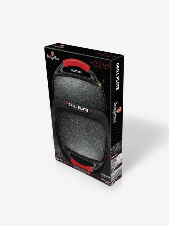 Berlingerhaus Grilovacia doska s mramorovým povrchom Burgundy Metallic Line 36 cm BERLINGERHAUS