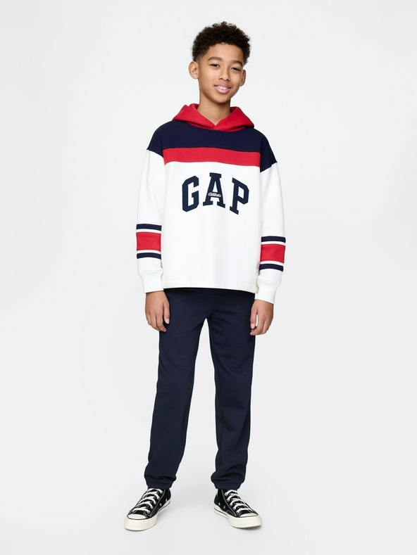 GAP Detské tepláky fleece logo army GAP