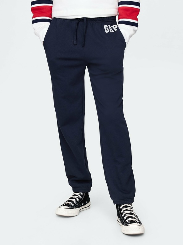 GAP Detské tepláky fleece logo army GAP