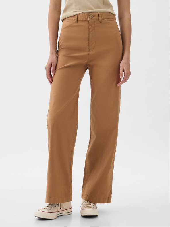 GAP Nohavice Khaki Wide GAP