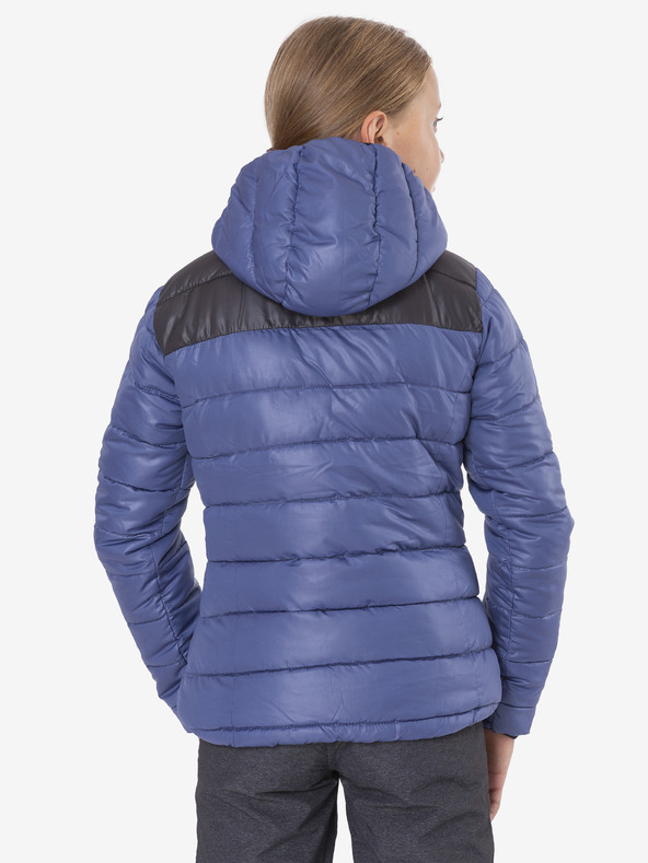 Sam 73 Čierno-modrá dievčenská prešívaná zimná bunda s kapucňou SAM 73 Eloise