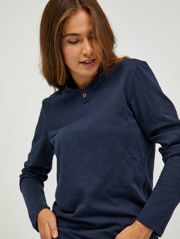 Sam 73 Tmavomodré dámske tričko s dlhým rukávom SAM 73 Naivara