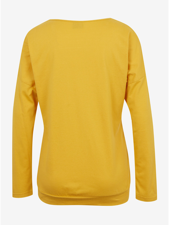 Sam 73 Žlté dámske základné tričko s dlhým rukávom SAM 73 Azuka