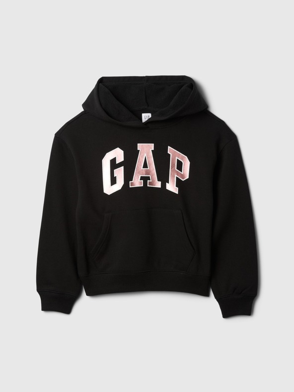 GAP Detská mikina s logom a fleece GAP