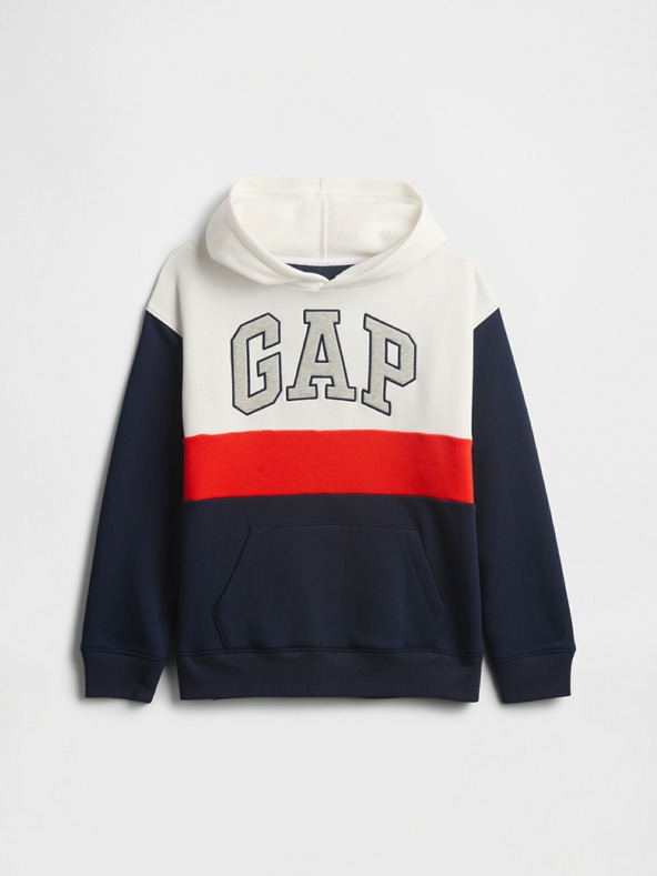 GAP Detská mikina s logom a fleece GAP