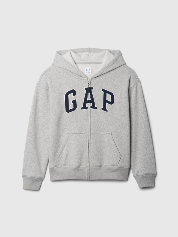 GAP Detská mikina s logom a fleece GAP