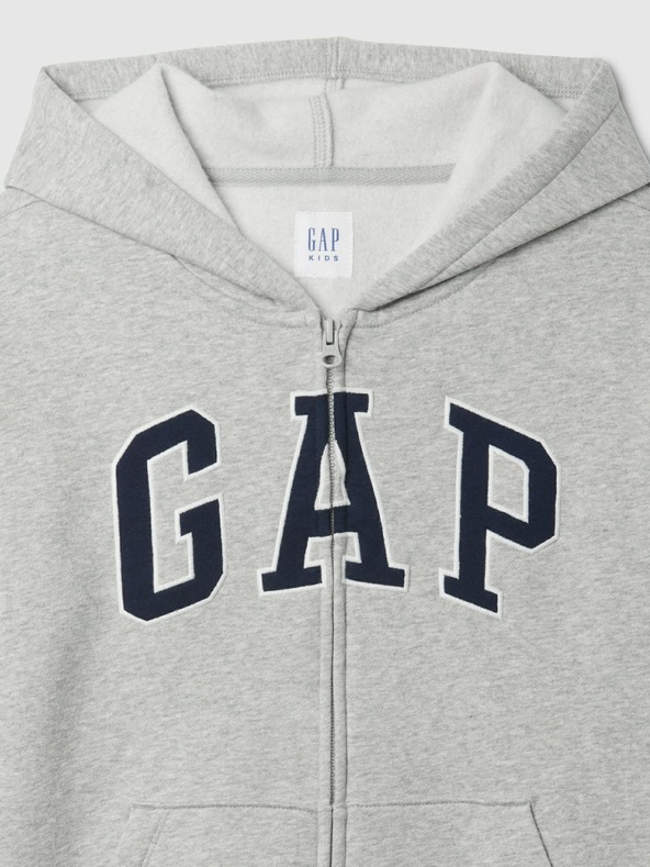 GAP Detská mikina s logom a fleece GAP