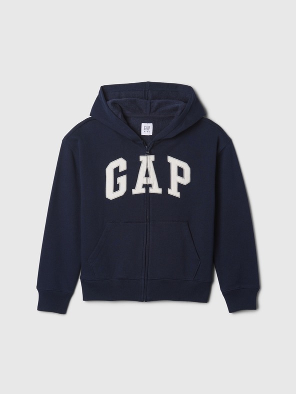 GAP Detská mikina s logom a fleece GAP