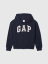 GAP Detská mikina s logom a fleece GAP