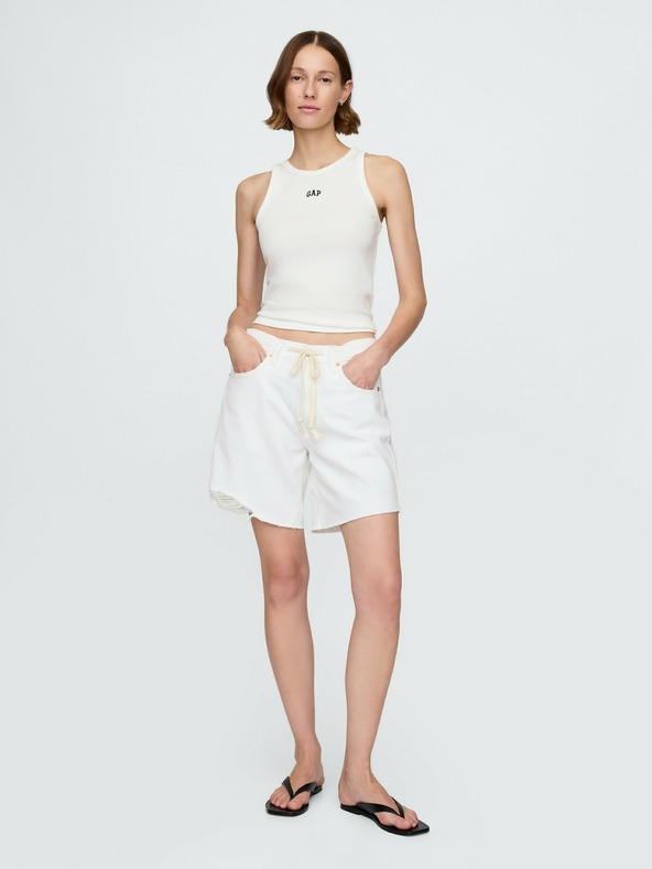 GAP Rebrovaný top s logom Americana GAP