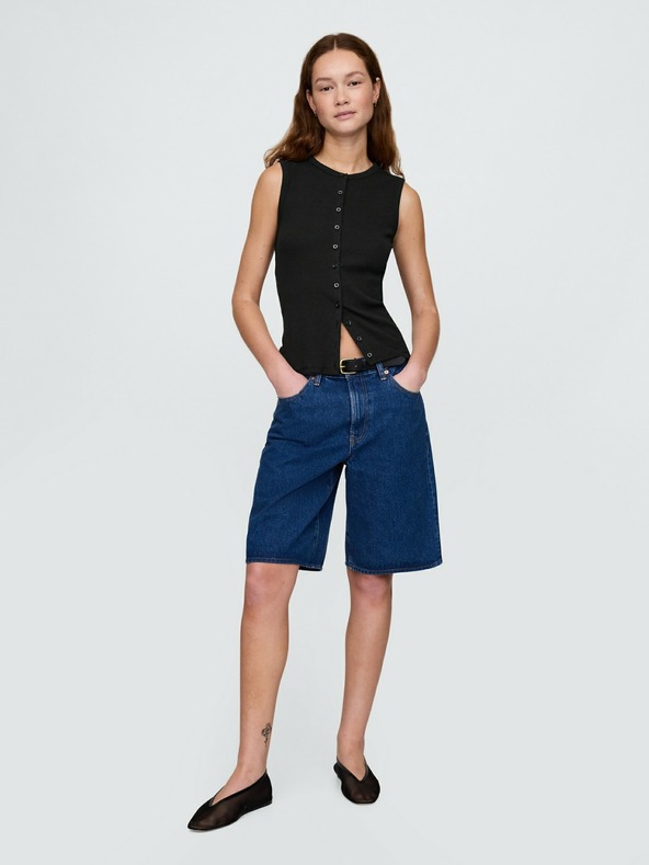 GAP Rebrovaná kardigánová vesta GAP