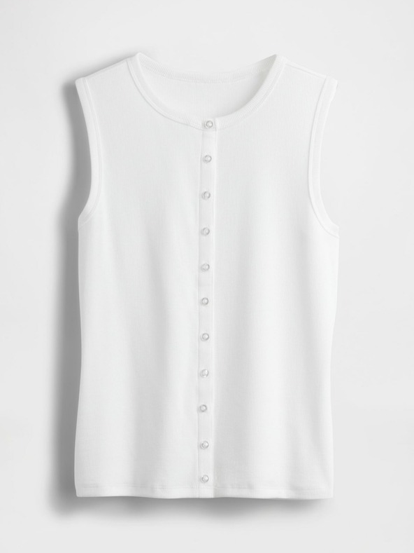 GAP Rebrovaná kardigánová vesta GAP