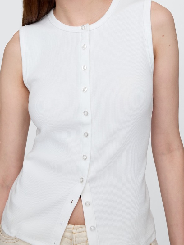 GAP Rebrovaná kardigánová vesta GAP