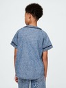 GAP Detská džínsová košeľa Baseball Americana GAP