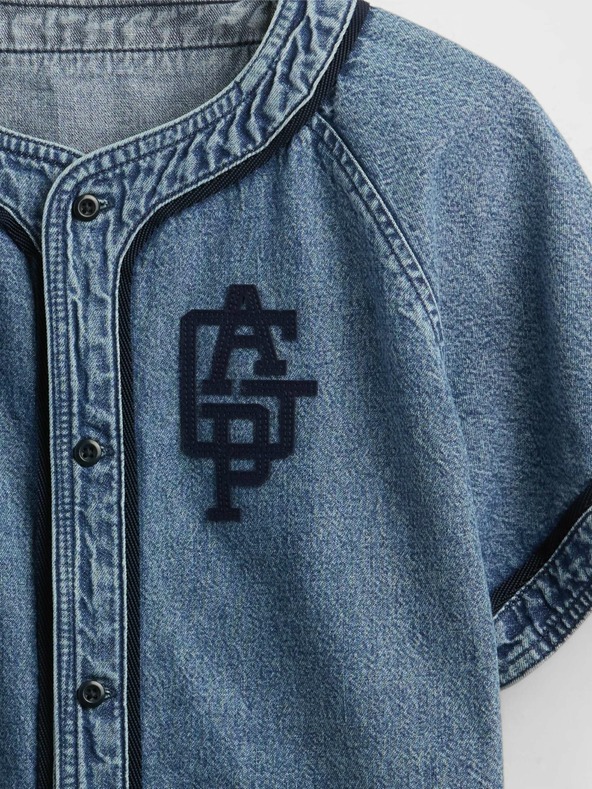 GAP Detská džínsová košeľa Baseball GAP