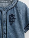 GAP Detská džínsová košeľa Baseball Americana GAP