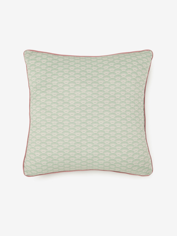 HIP 48 x 48 cm - zelený a ružový obojstranný vankúš HIP Romini