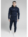 Siksilk Tmavo modrá pánska mikina s kapucňou SikSilk