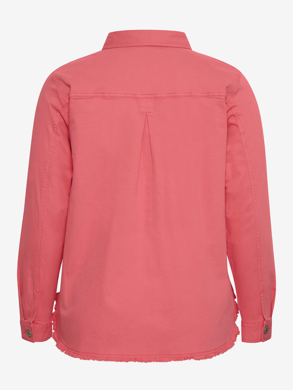 Fransa Ružová dámska džínsová košeľová bunda Fransa