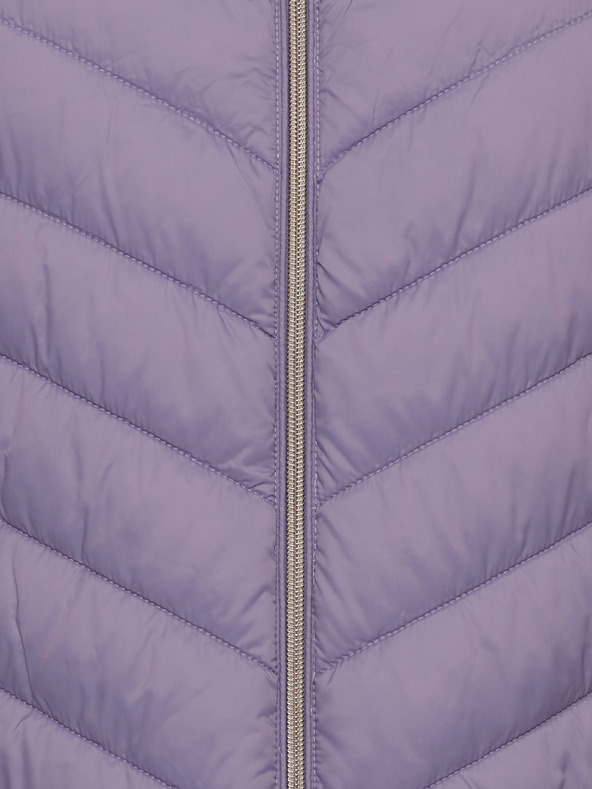 Fransa Purple Women's Quilted Vest Fransa