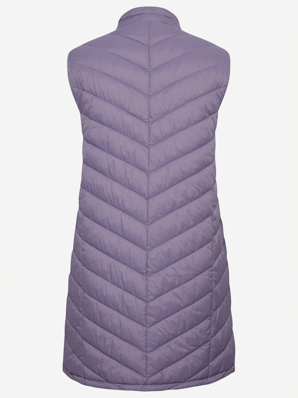 Fransa Purple Women's Quilted Vest Fransa