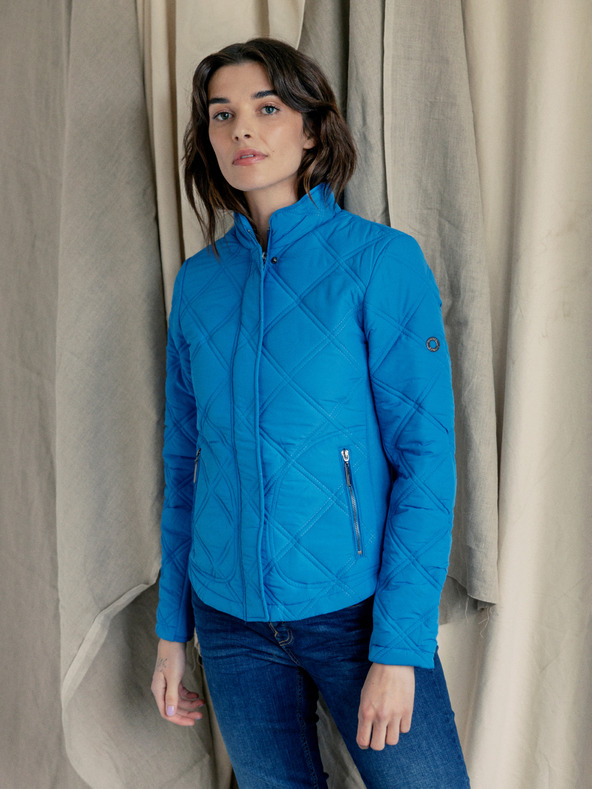 Fransa Blue Women's Quilted Jacket Fransa