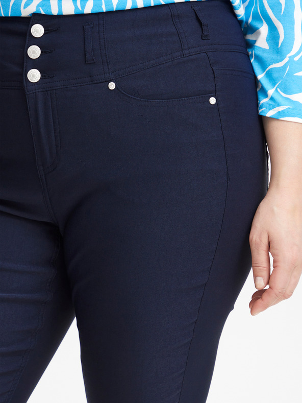 Fransa Tmavomodré dámske trojštvrťové nohavice Fransa