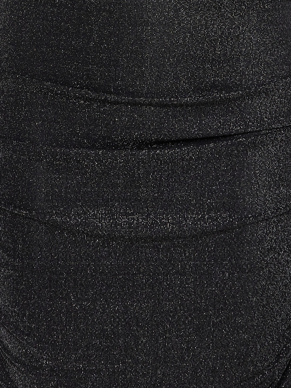 Fransa Čierna dámska puzdrová sukňa s metalickými vláknami Fransa