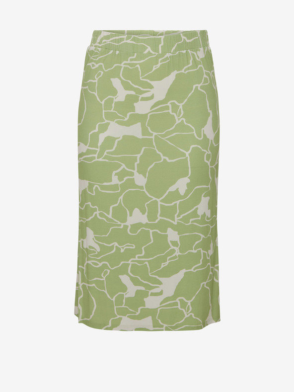 Fransa Bielo-zelená dámska vzorovaná midi sukňa Fransa