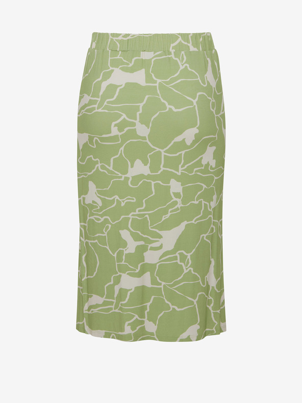 Fransa Bielo-zelená dámska vzorovaná midi sukňa Fransa