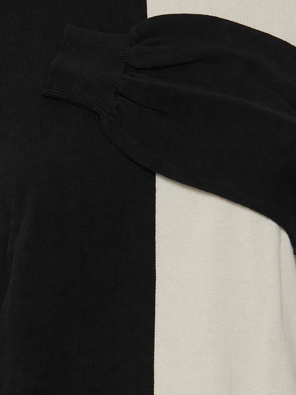Fransa Cream-Black Women's Sweater Fransa