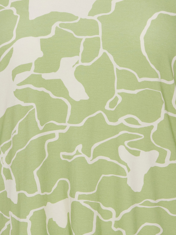 Fransa Bielo-zelené dámske vzorované tričko Fransa