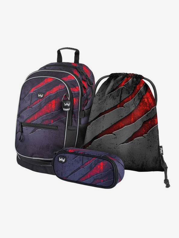 BAAGL  Sivá 3 set core lava: batoh, penál, taška Baagl