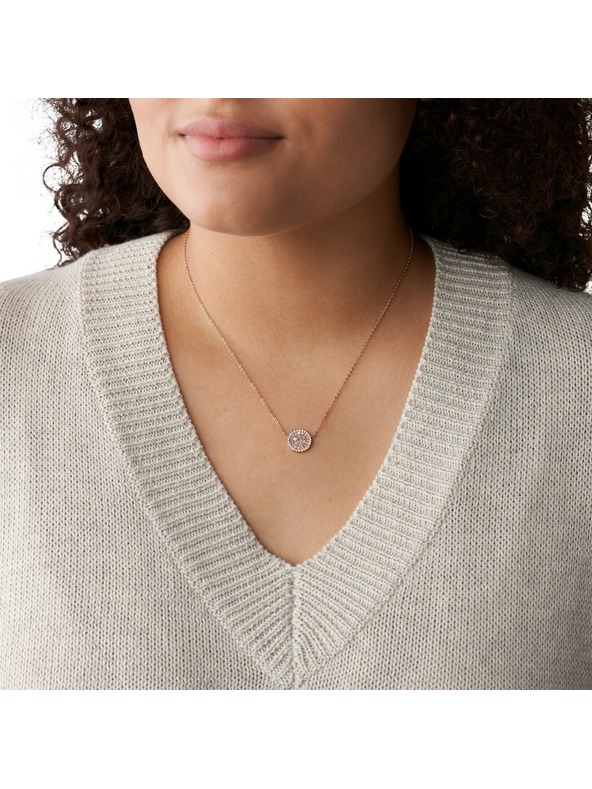 Fossil Dámsky oceľový náhrdelník Fossil